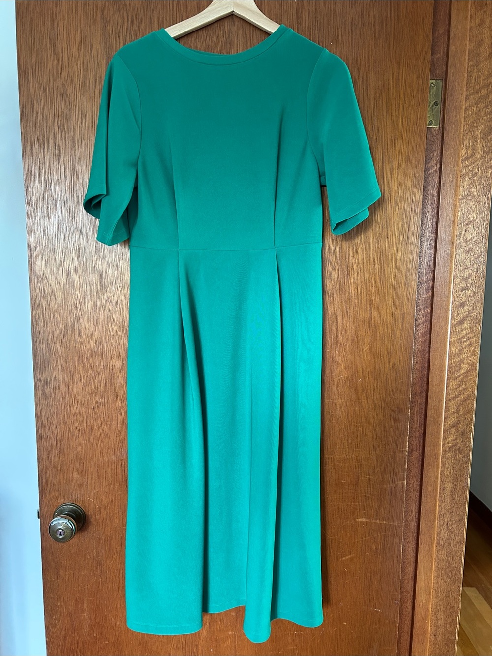Emerald green midi dress